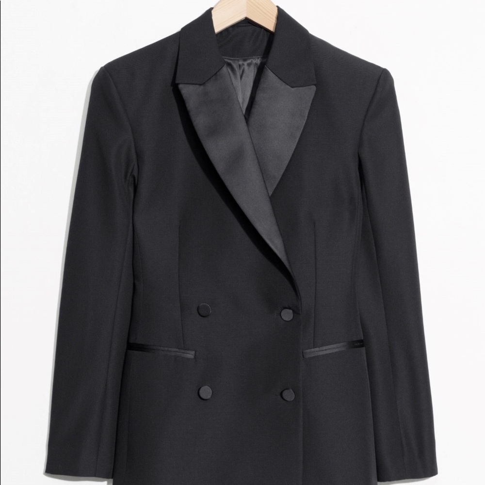 NWT & Other Stories wool blend tuxedo jacket